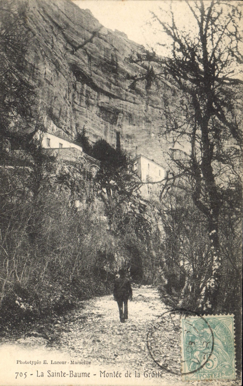 CPA La Sainte Baume Montee de la Grotte 