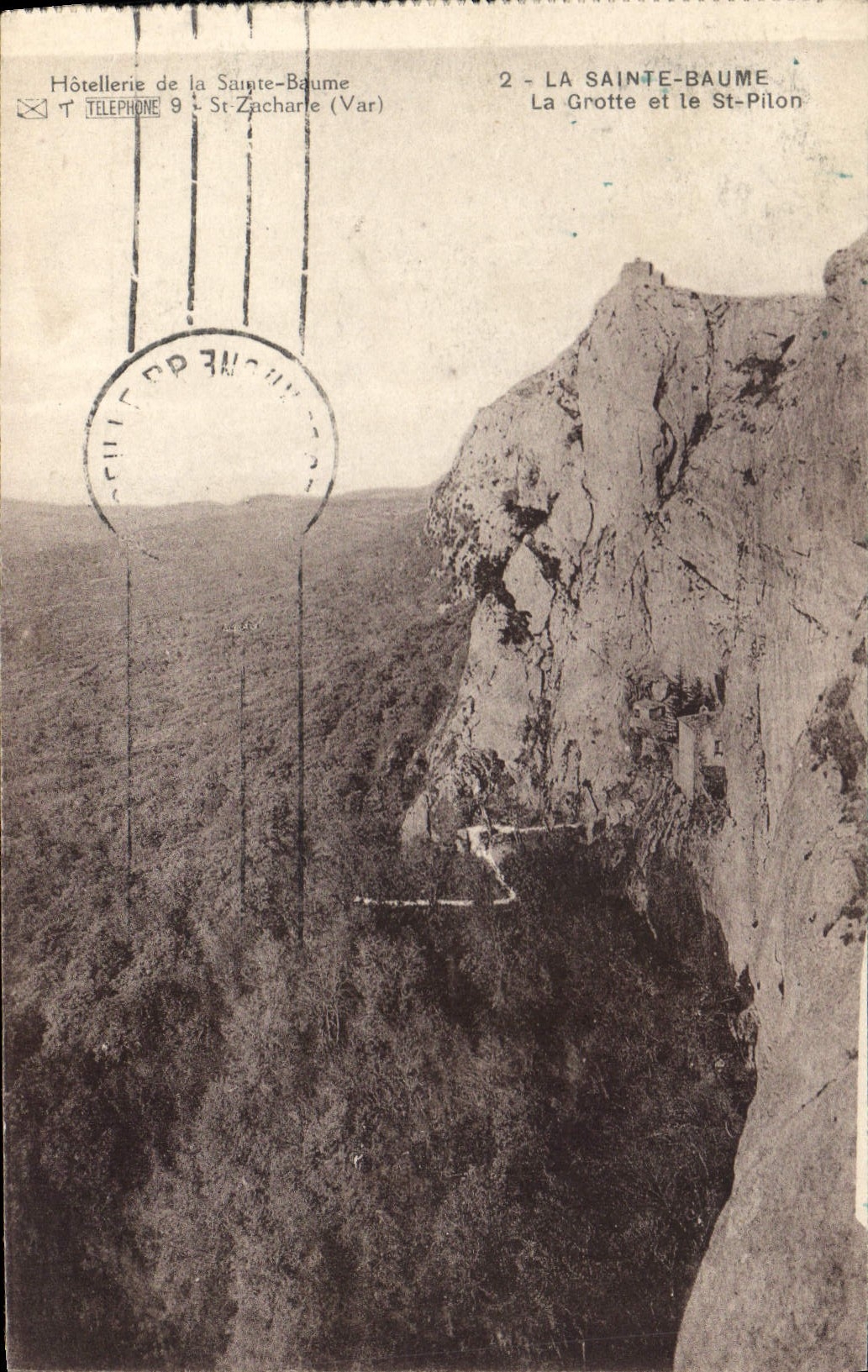 CPA La Sainte Baume La Grotte et le St Pilon 