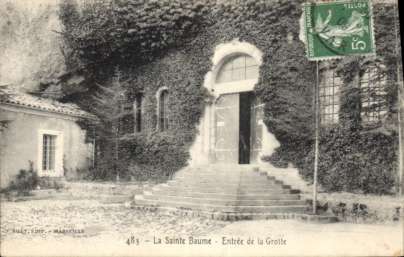 CPA La Sainte Baume Entree de la Grotte