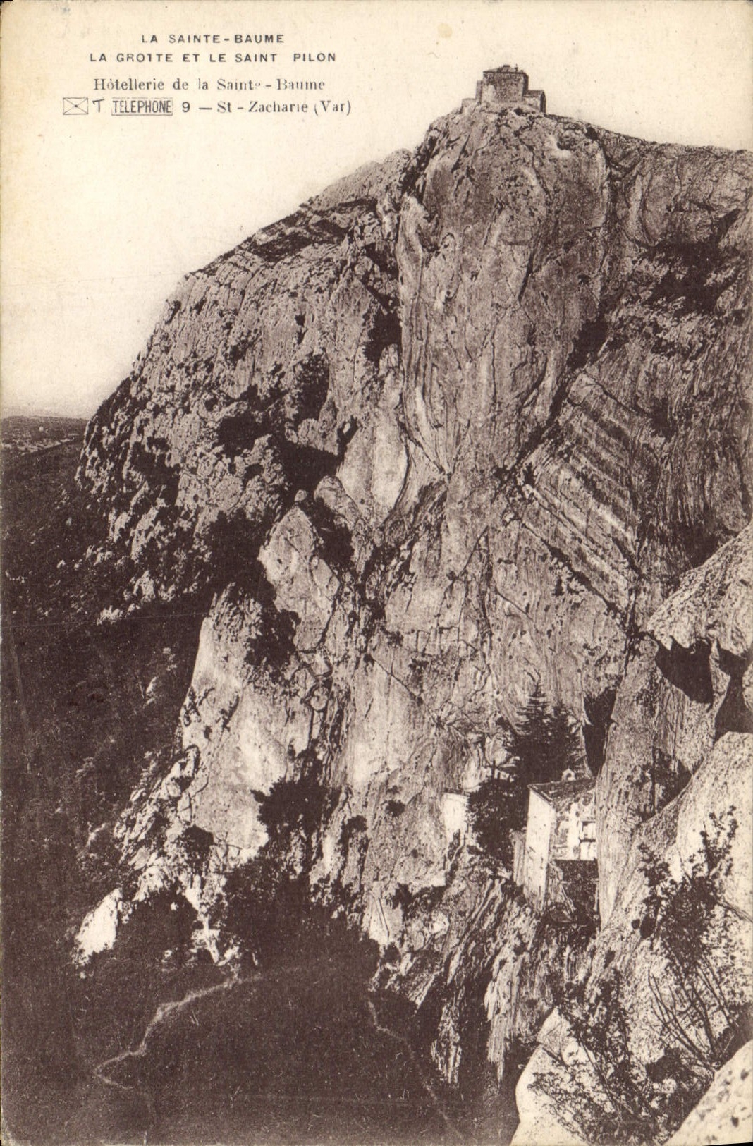 CPA La Sainte Baume La Grotte et le Saint Pilon