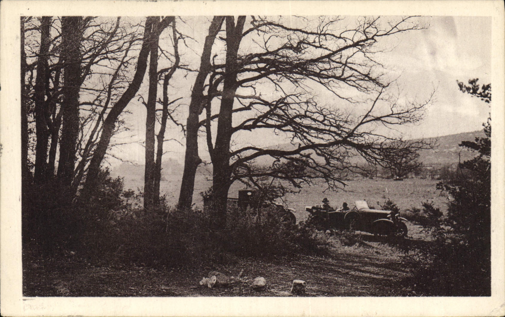 CPA La Sainte Baume Sous Bois Automobile