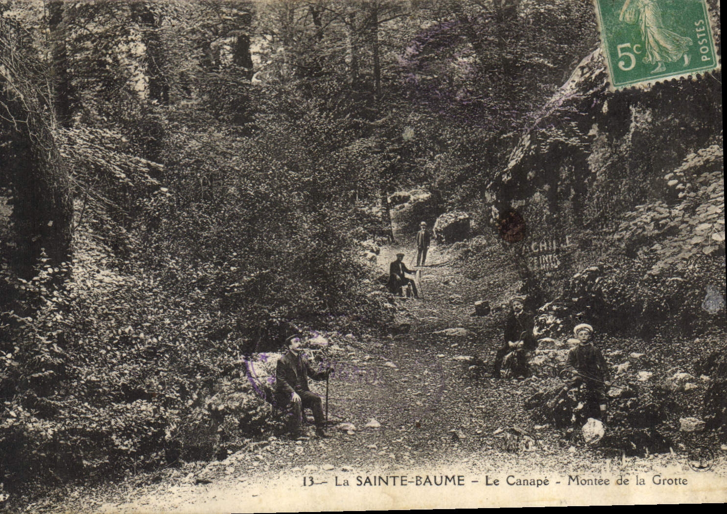 CPA La Sainte Baume Le Canape Montee de la Grotte