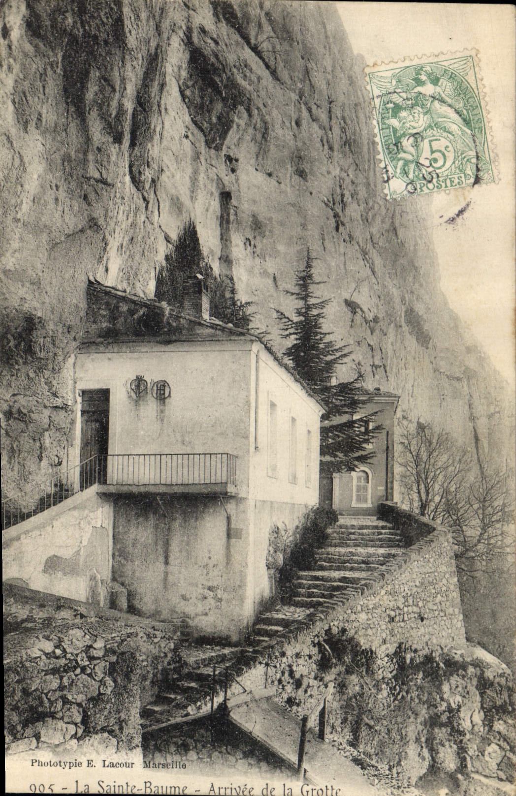 CPA La Sainte Baume Arrivee de la Grotte 