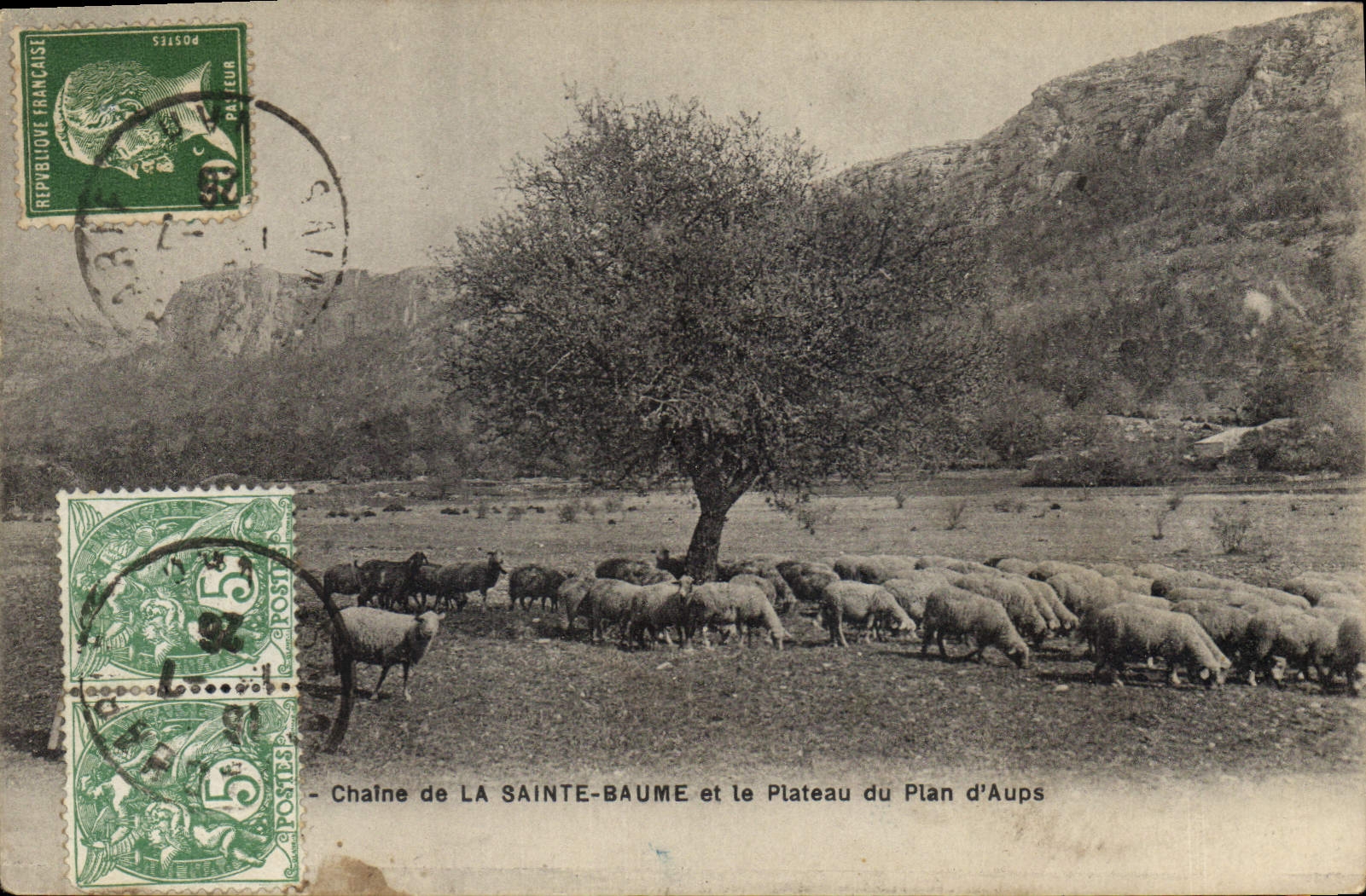 CPA Chaine de la Sainte Baume et le Plateau du Plan d'Aups 