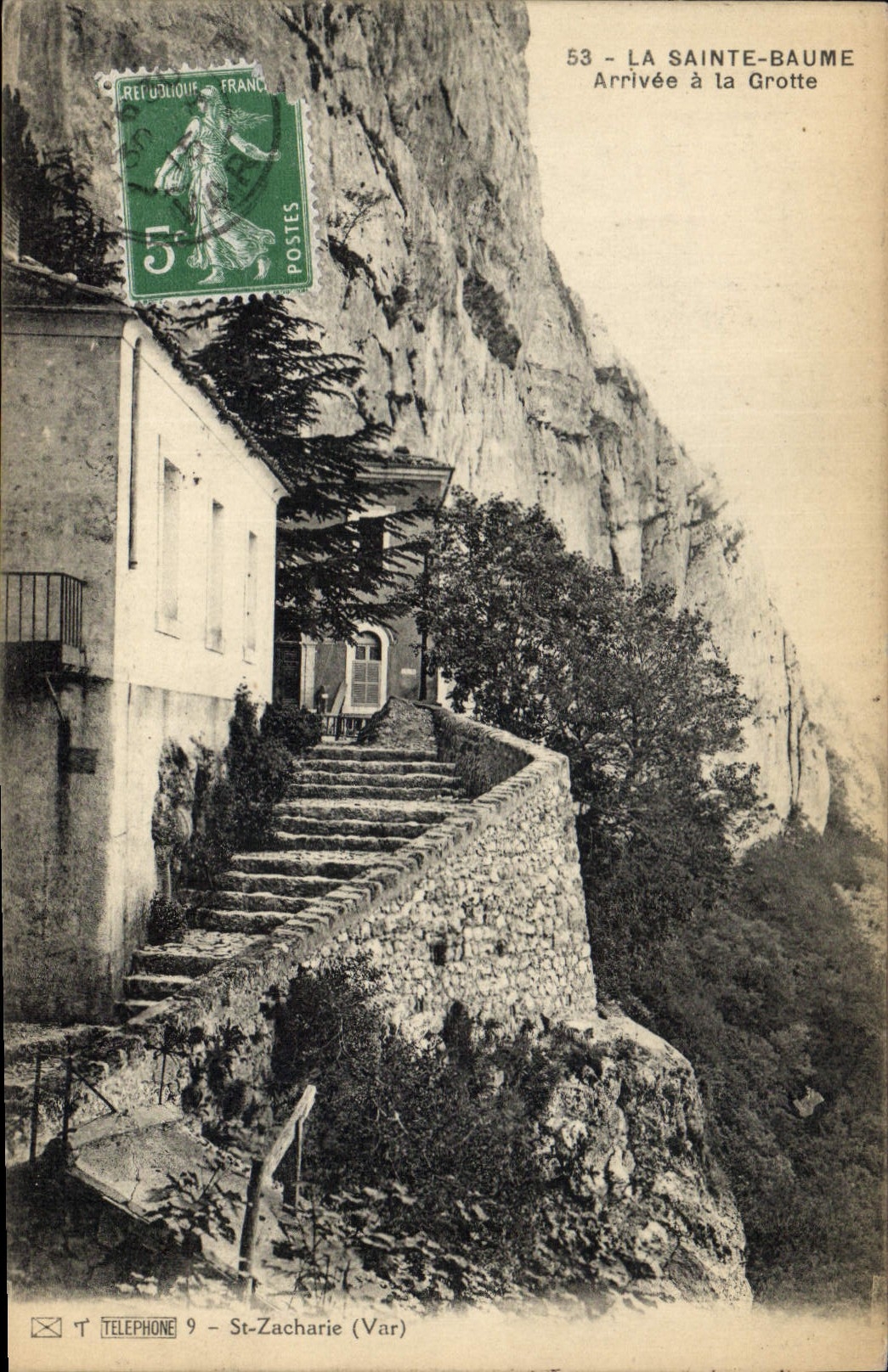 CPA La Sainte Baume Arrivee a la Grotte