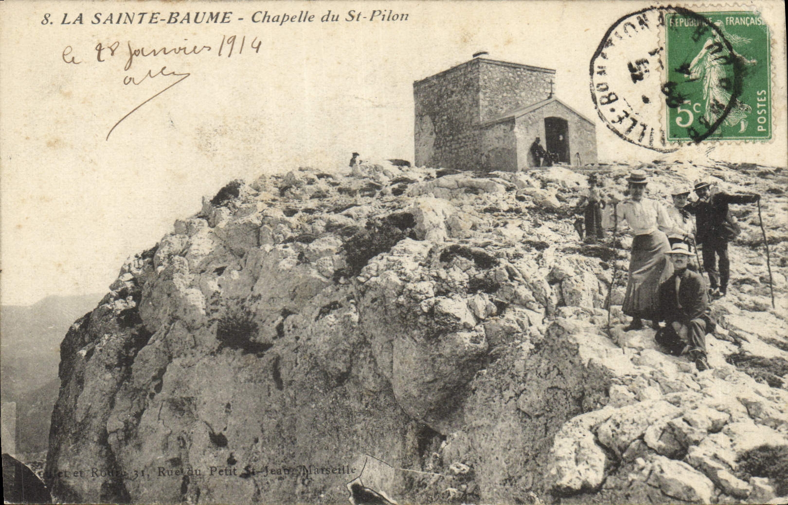 CPA La Sainte Baume Chapelle du St Pilon 