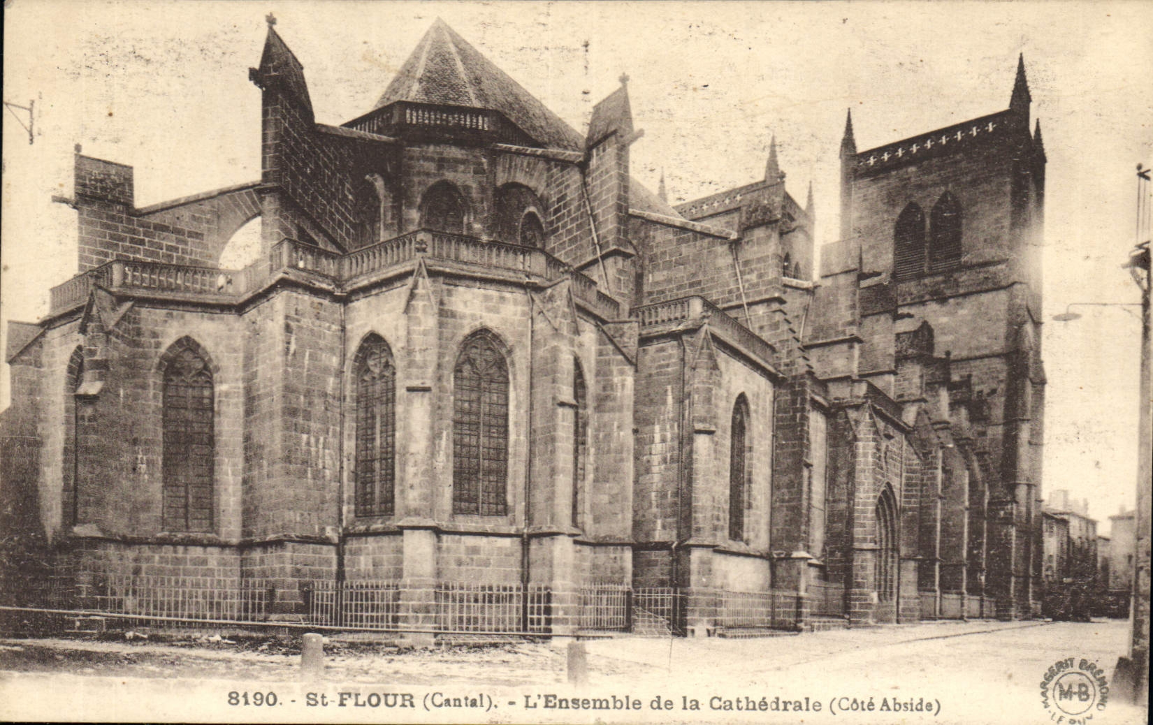 CPA St Flour Cantal L'Ensemble de la Cathedrale Cote Abside