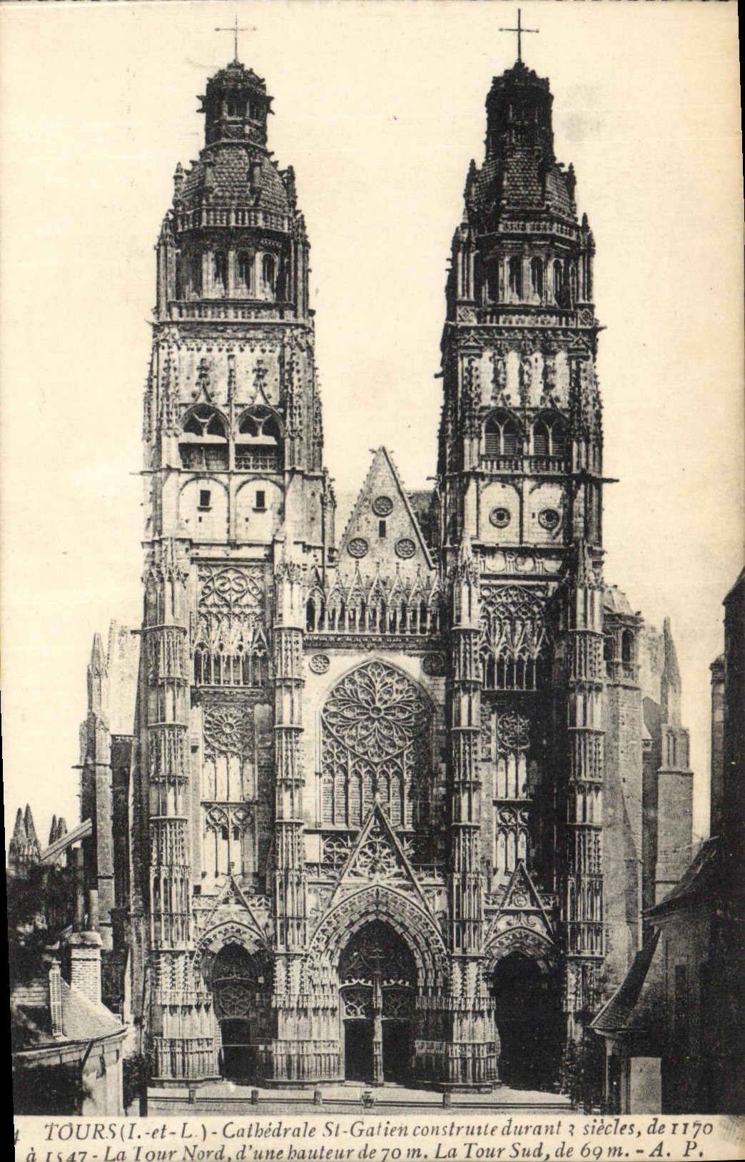 CPA Tours Cathedrale St Gatien 