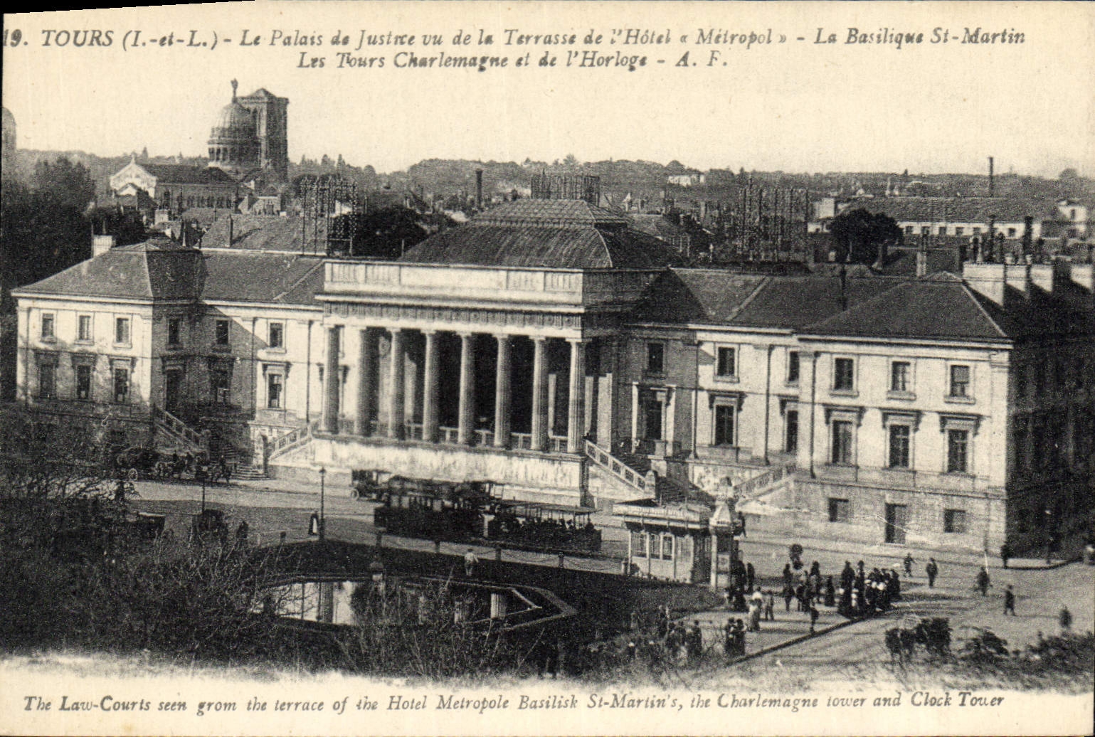 CPA Tours Le Palais de Justice vu de la Terrasse de l'Hotel Metropol