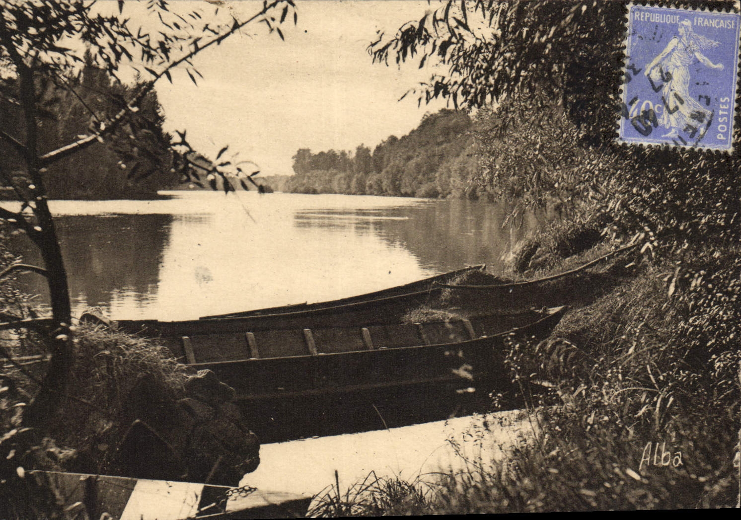 CPA Villeneuve sur Lot Le Lot a Romas 