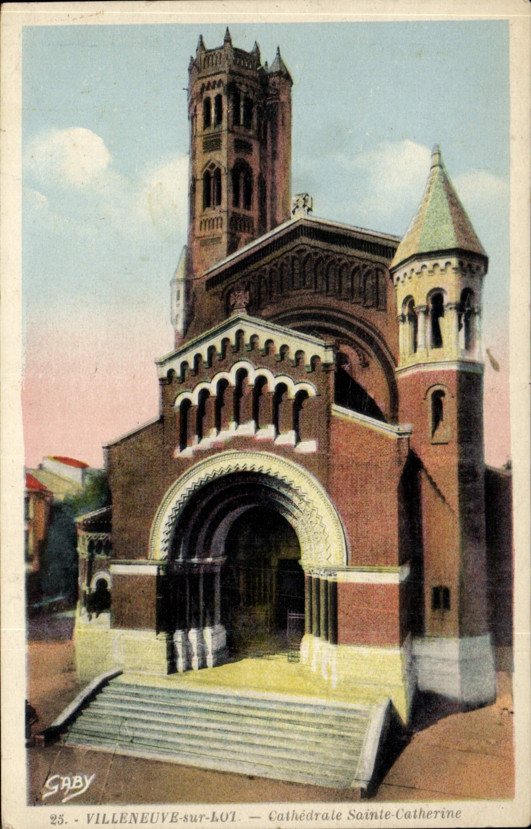 CPA Villeneuve sur Lot Cathedrale Sainte Catherine 