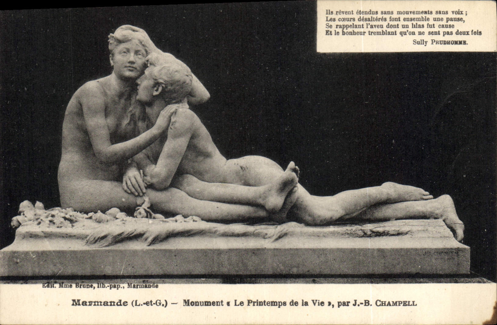 CPA Marmande L et G Monument Le Printemps de la Vie Champell