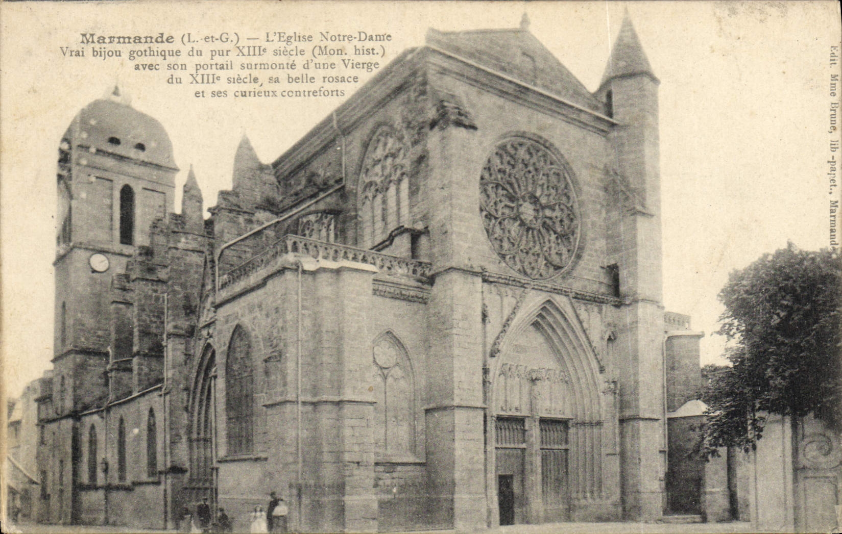 CPA Marmande L et G L'Eglise Notre Dame 