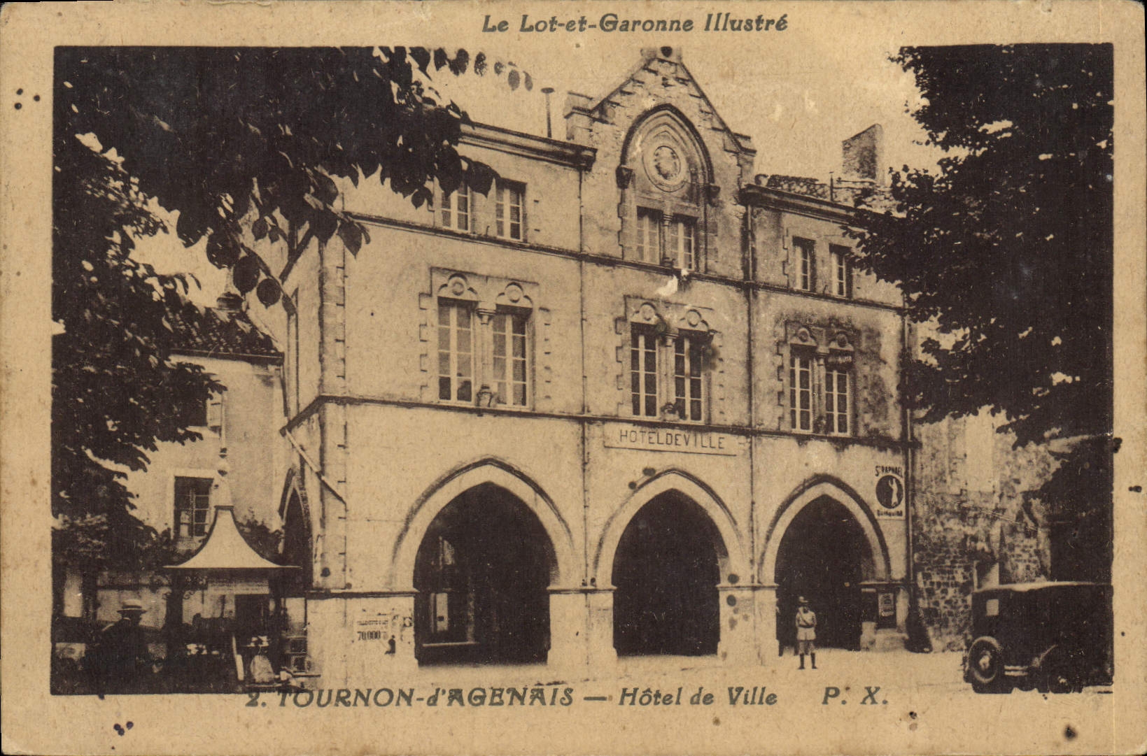 CPA Tournon d'Agenais Hotel de Ville 