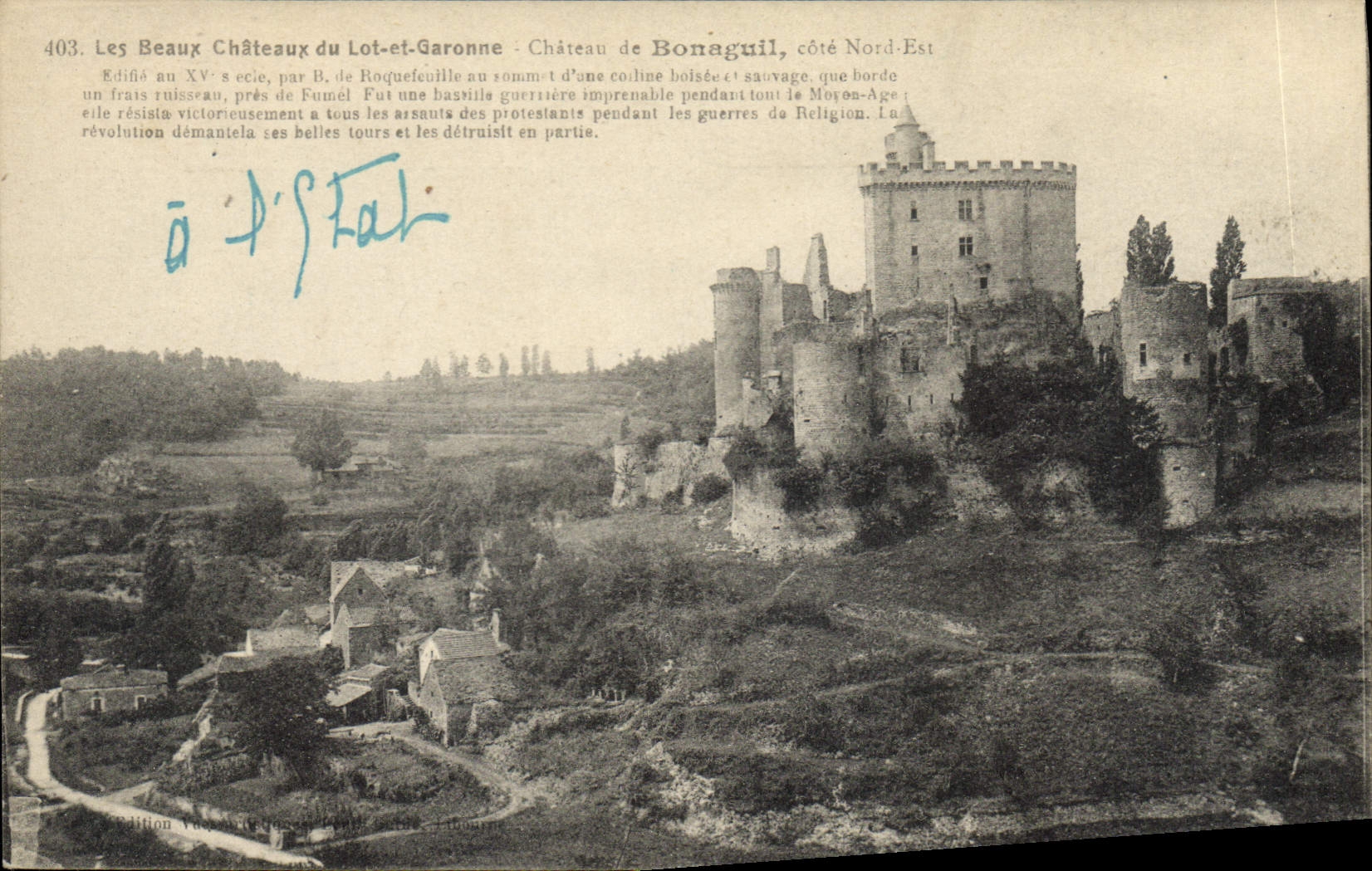 CPA Les Beaux Chateaux du Lot et Garonne Chateau de Bonaguil cote Nord Est 