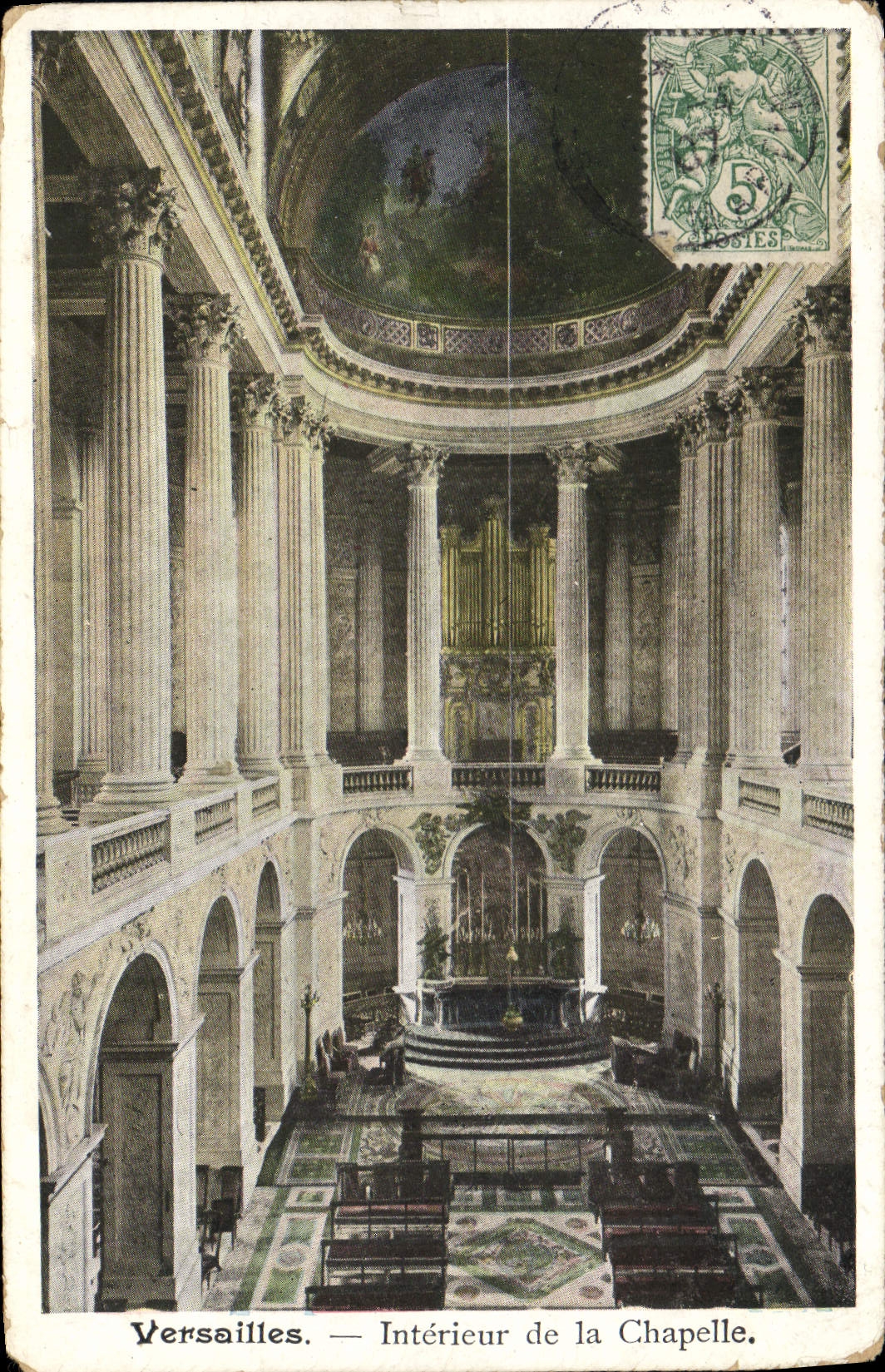 CPA Versailles Interieur de la Chapelle Orgue