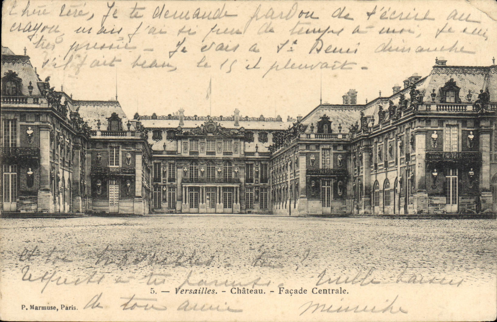 CPA Versailles Chateau Facade Centrale 