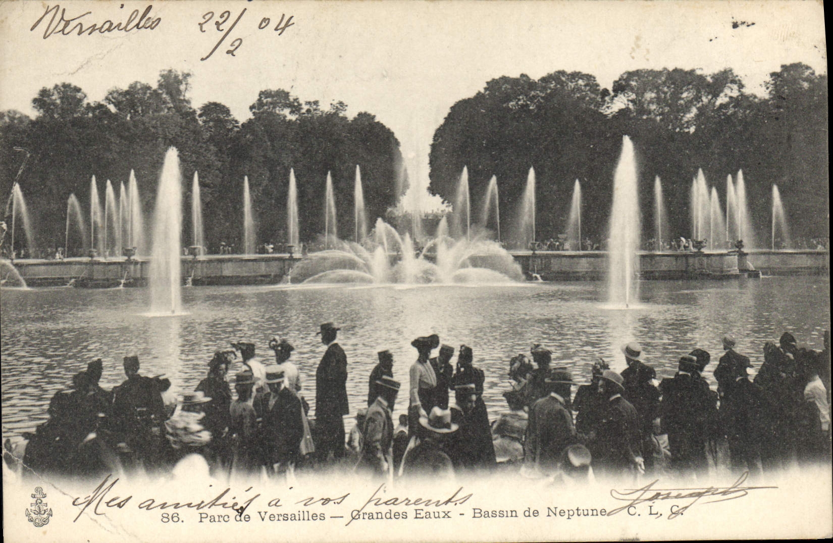 CPA Parc de Versailles Grandes Eaux Bassin de Neptune 