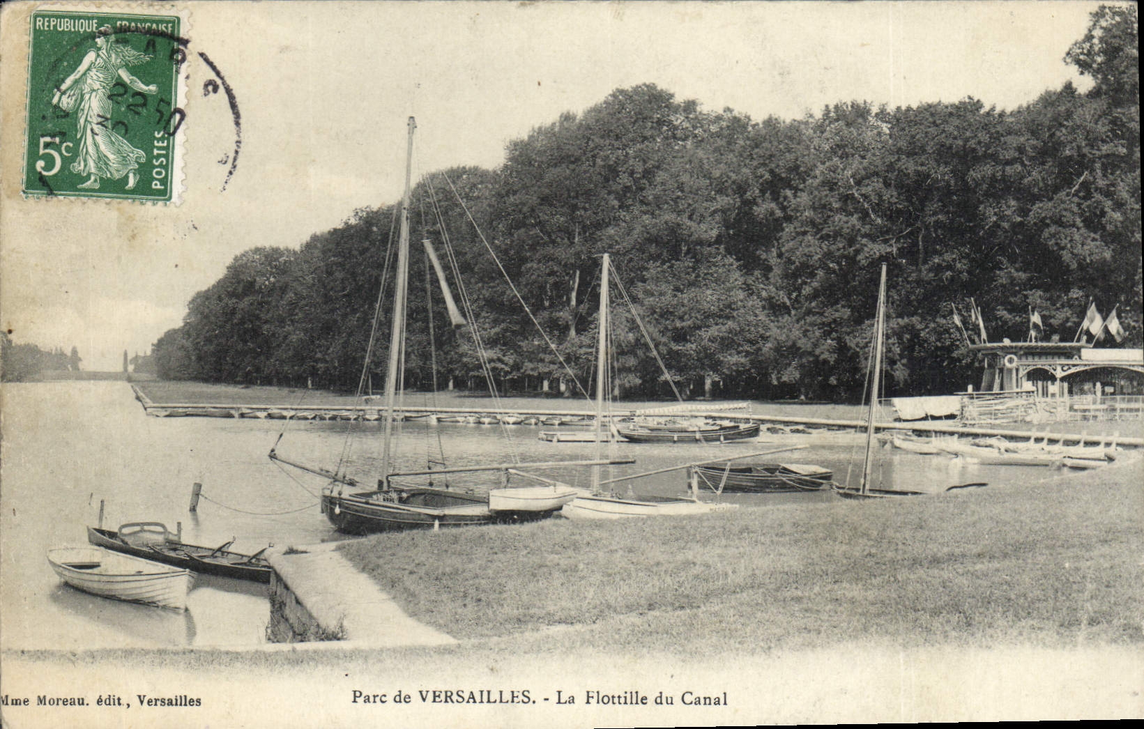 CPA Parc de Versailles La Flottille du Canal 