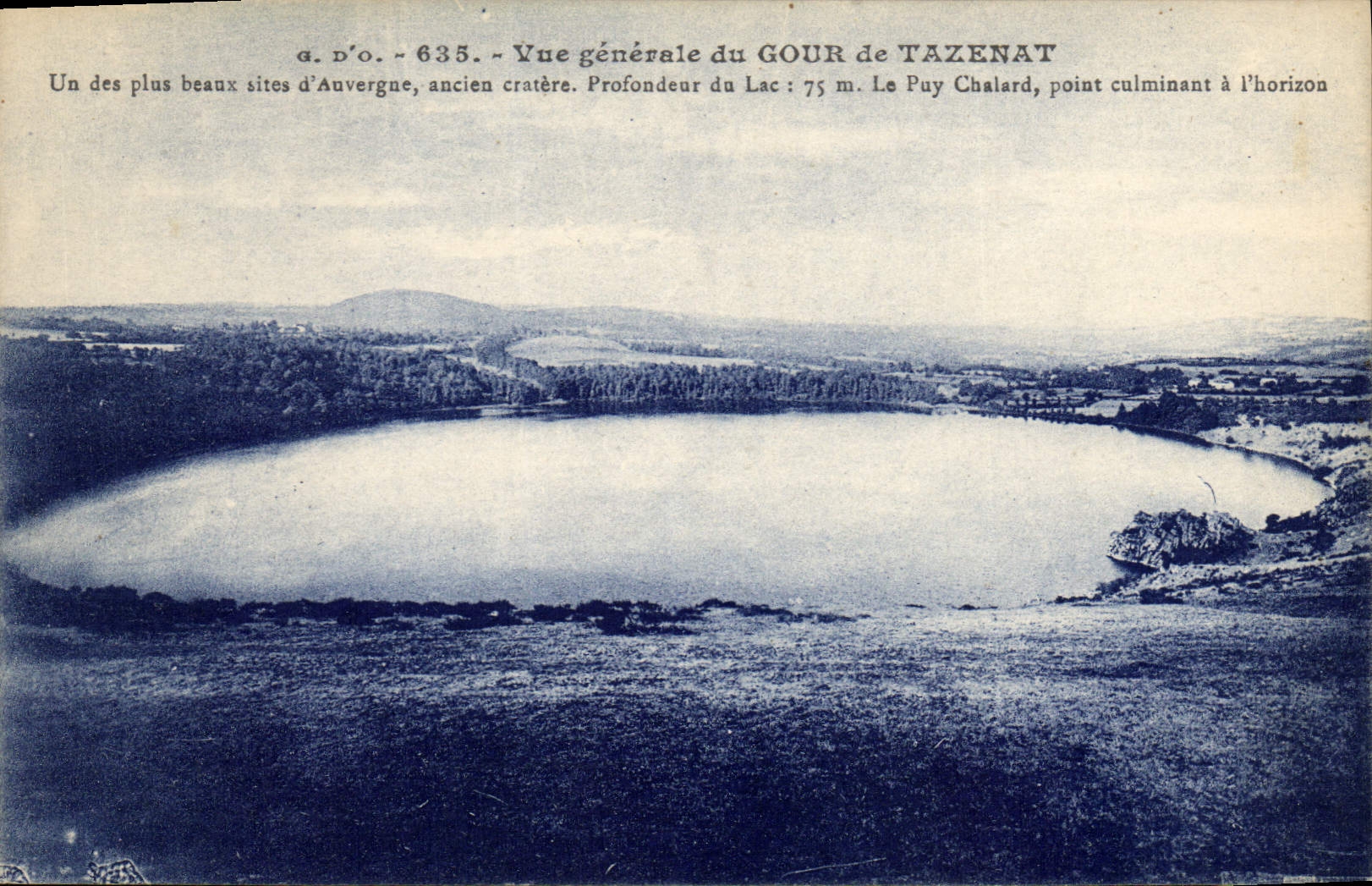 CPA Vue Generale du Gour de Tazenat