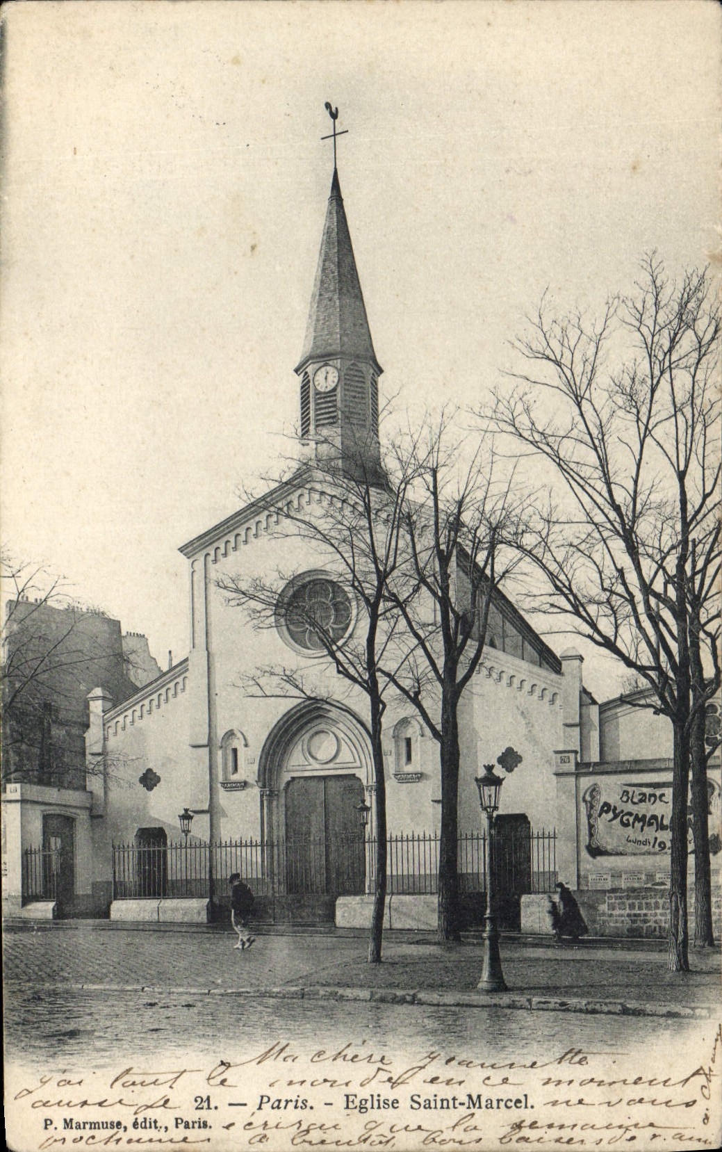 CPA Paris Eglise Saint Marcel 