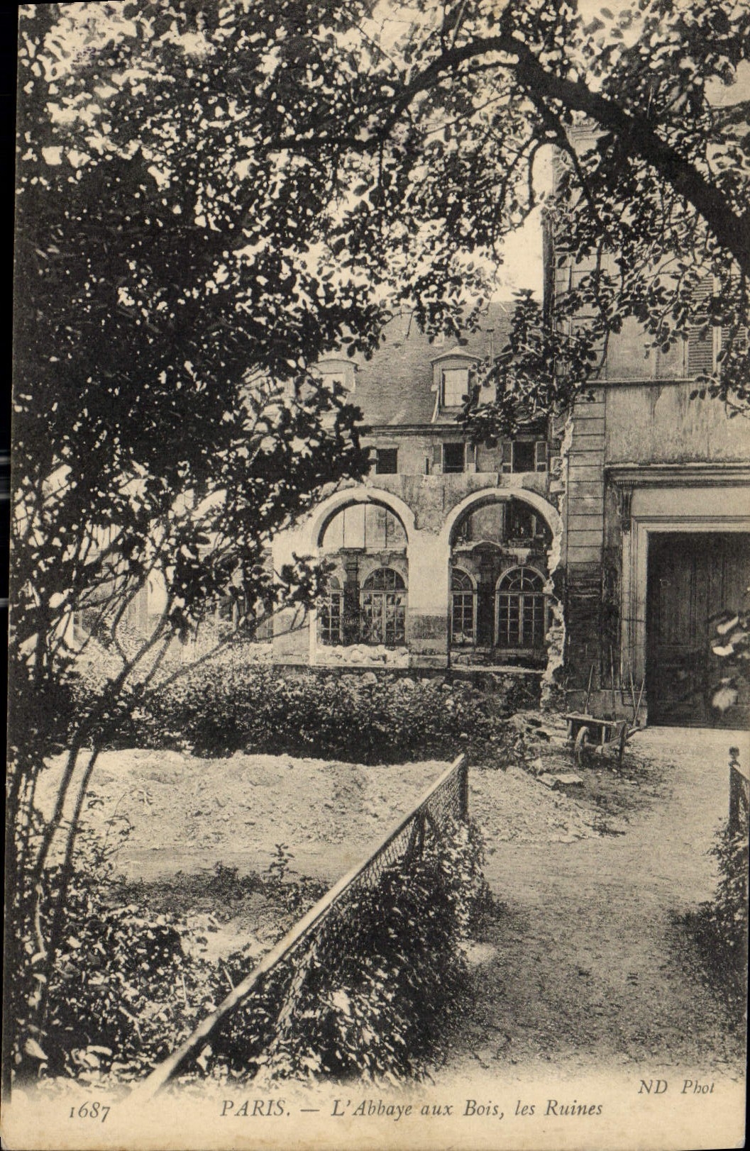 CPA Paris L'Abbaye aux Bois les Ruines 