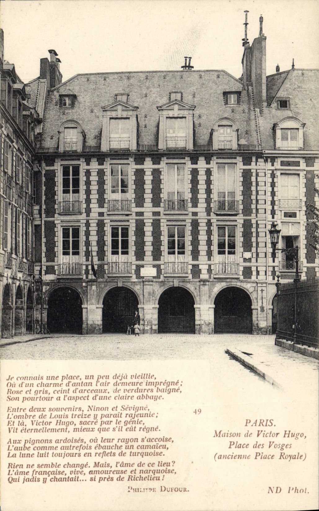 CPA Paris Maison de Victor Hugo Place des Vosges 