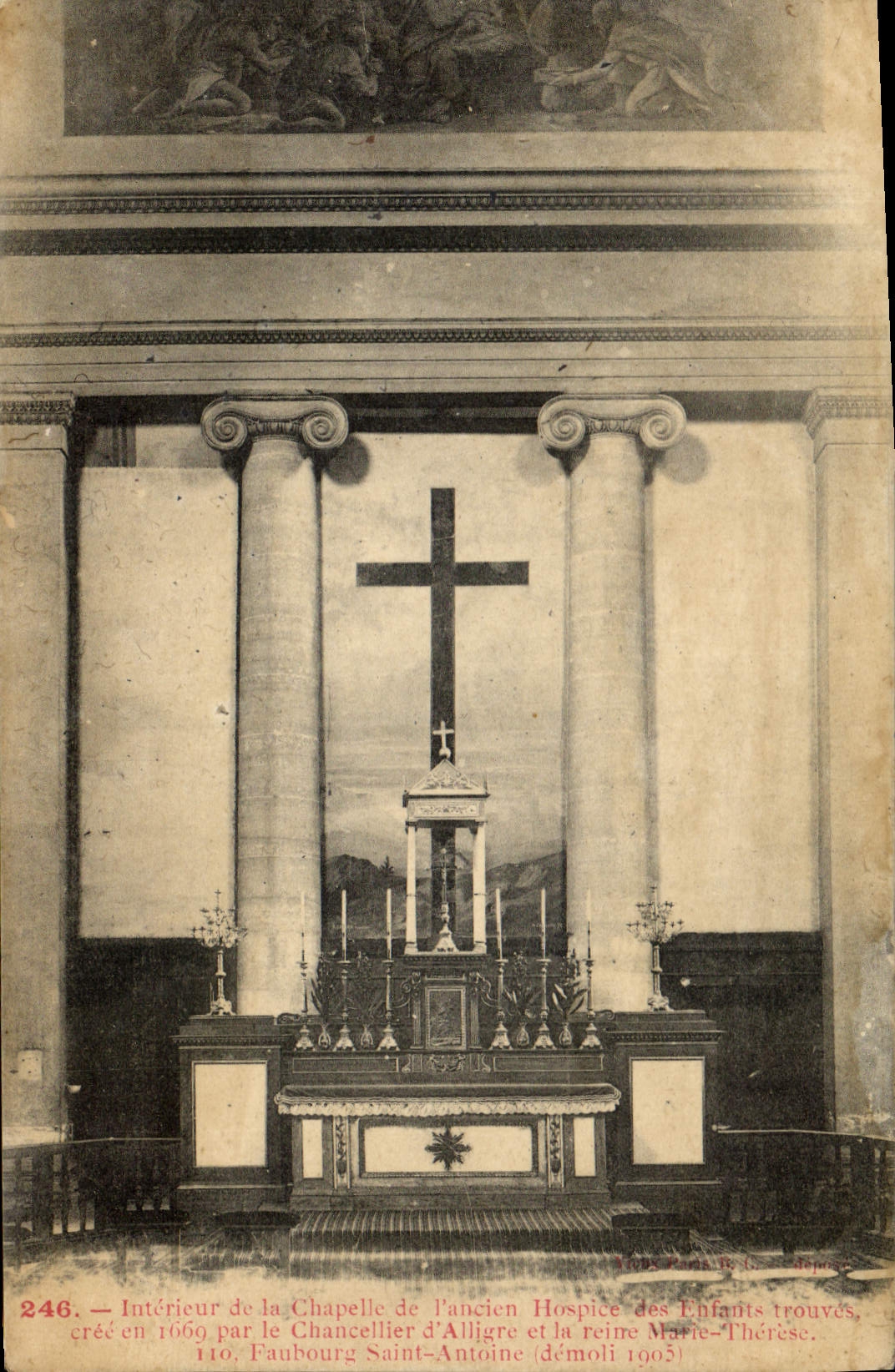CPA Interieur de la Chapelle de l'ancien Hospice des enfants Trouves Paris