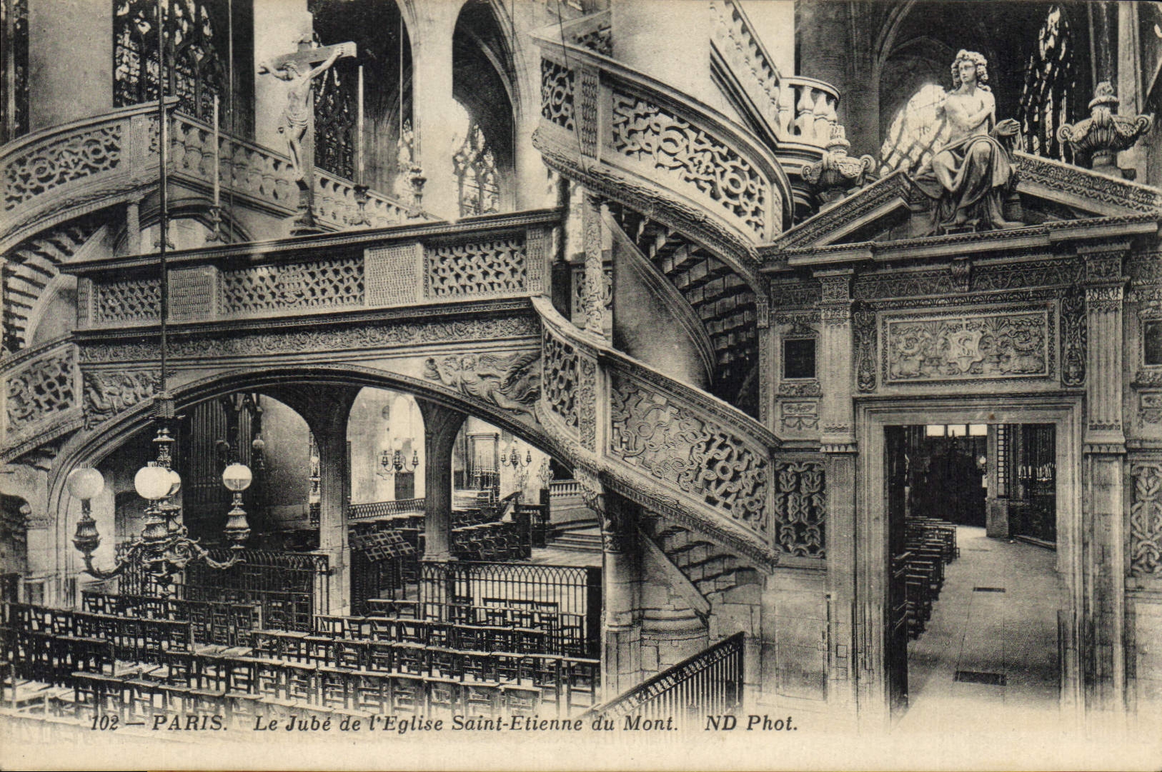 CPA Paris Le Jube de l'Eglise Saint Etienne du Mont