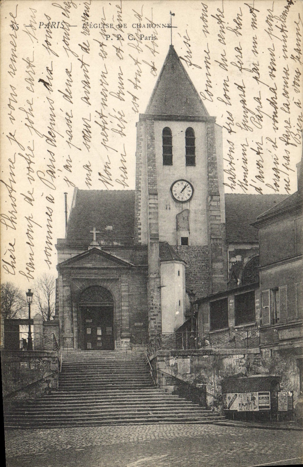 CPA Paris L'Eglise de Charonne 