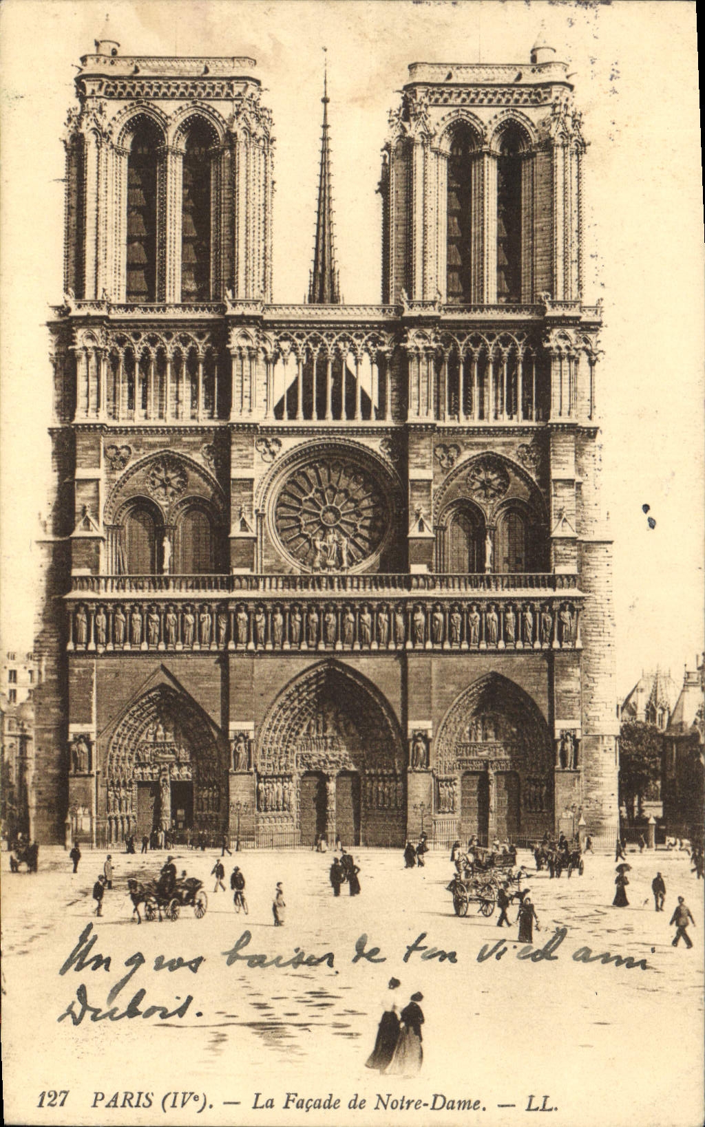 CPA Paris La Facade de Notre Dame 