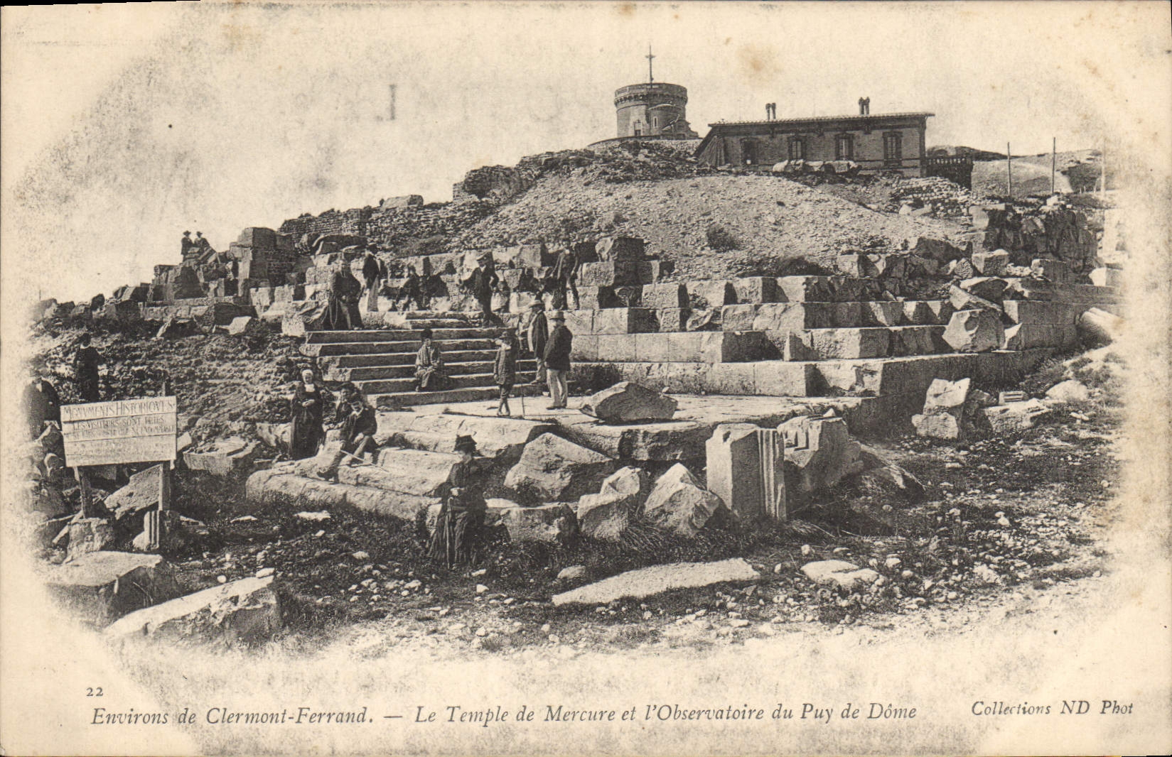 CPA Environs de Clermont Ferrand Le Temple de Mercure et l'Observatoire du Puy de Dome 