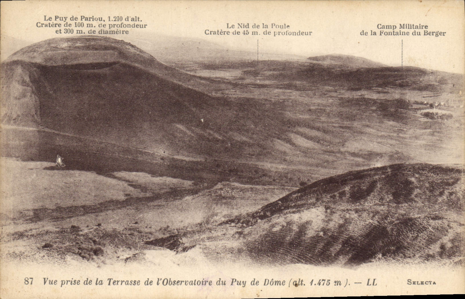 CPA Vue prise de la Terrasse de l'Observatoire du Puy de Dome