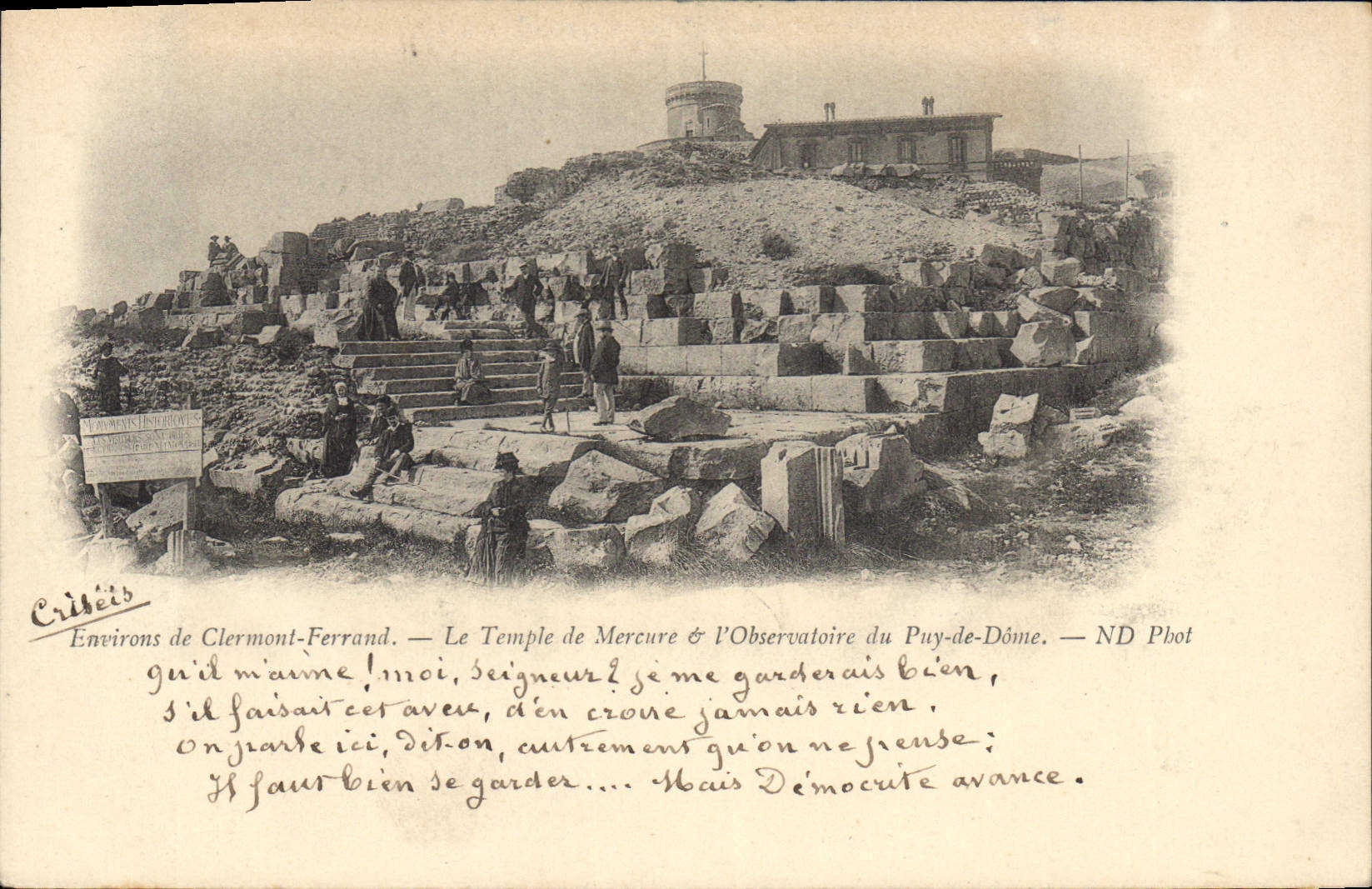 CPA Environs de Clermont Ferrand Le Temple de Mercure & l'Observatoire du Puy de Dome 