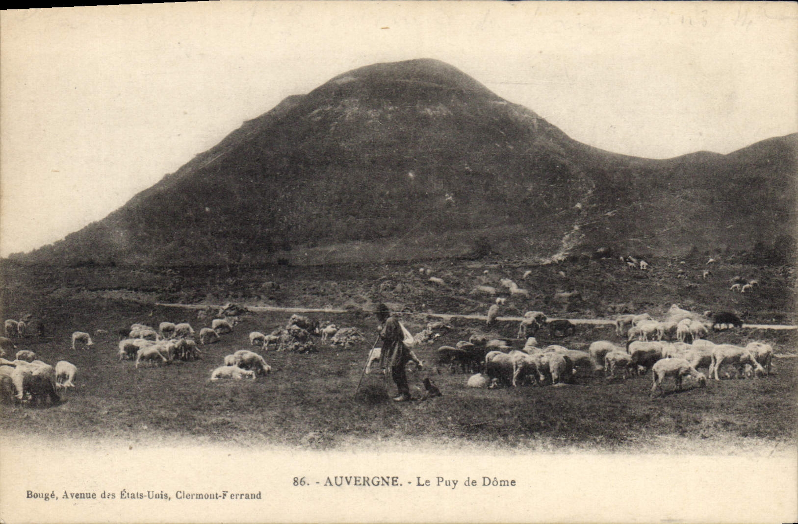 CPA Auvergne Le Puy de Dome Berger Moutons