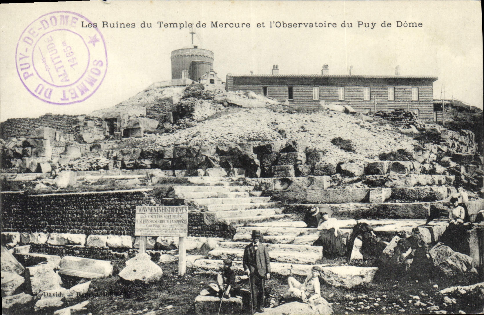 CPA Les Ruines du Temple de Mercure et l'Observatoire du Puy de Dome 