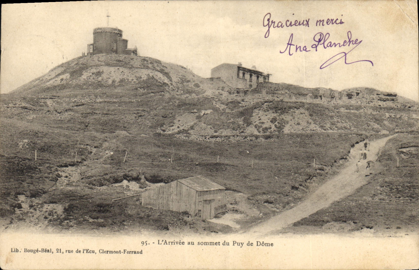 CPA L'Arrivee au sommet du Puy de Dome
