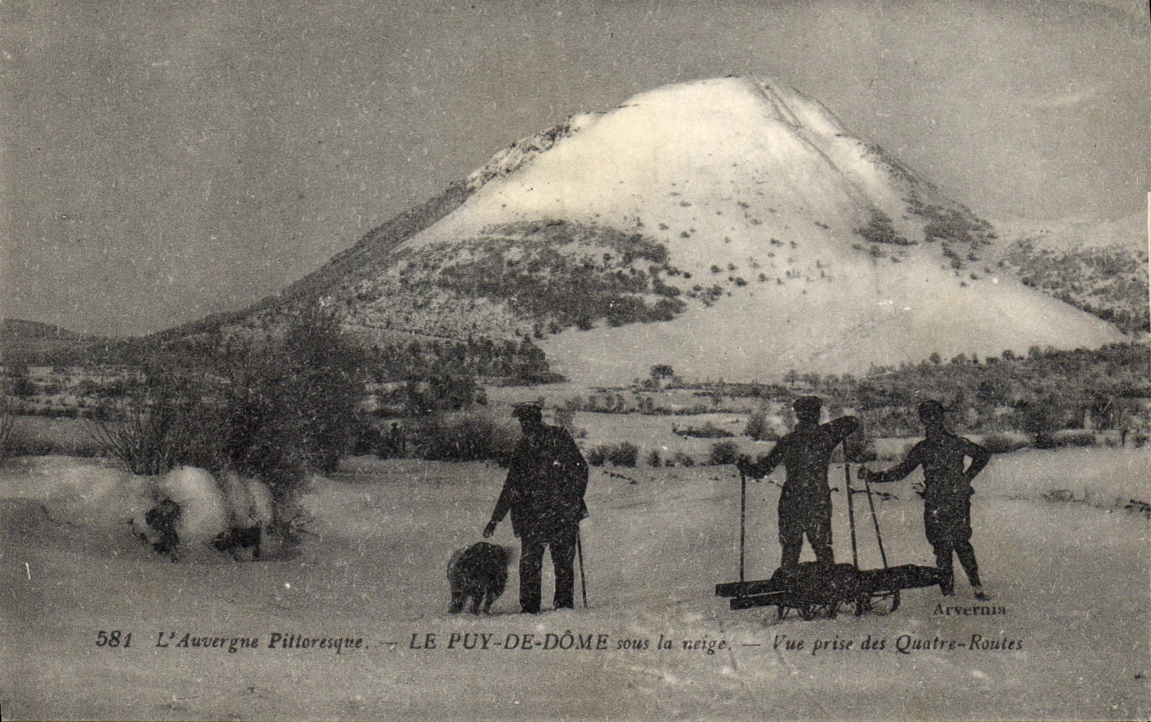 CPA Le Puy de Dome sous la veige Vue prise de Quatres Routes 