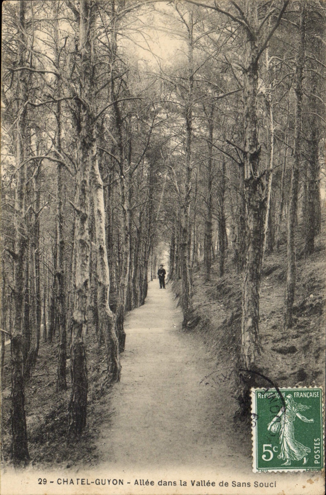 CPA Chatel Guyon Allee dans la Vallee de Sans Souci