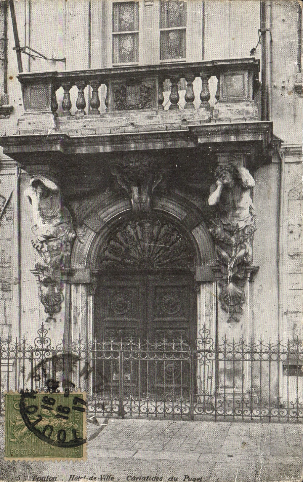 CPA Toulon Hotel de Ville Cariatides du Puget 