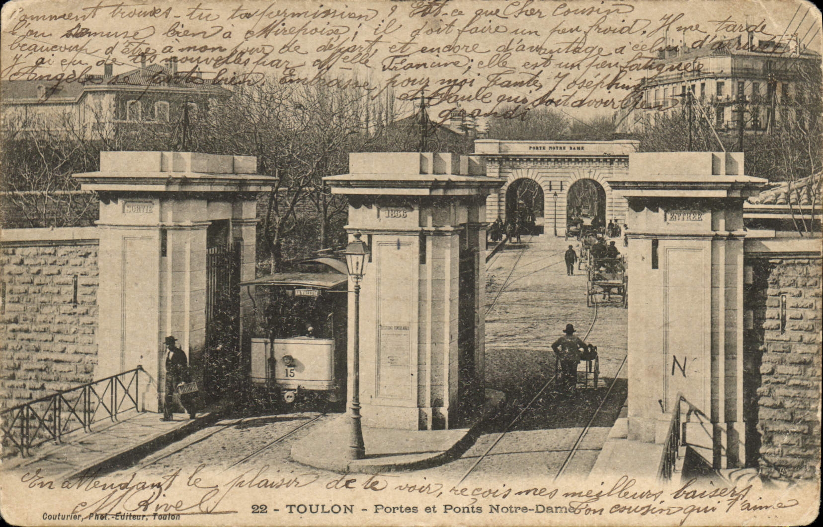 CPA Toulon Portes et Ponts Notre Dame Tramway