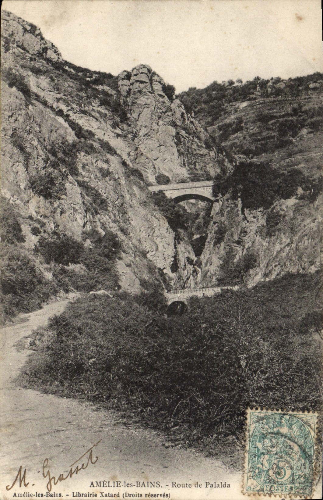 CPA Amelie les Bains Route de Palalda