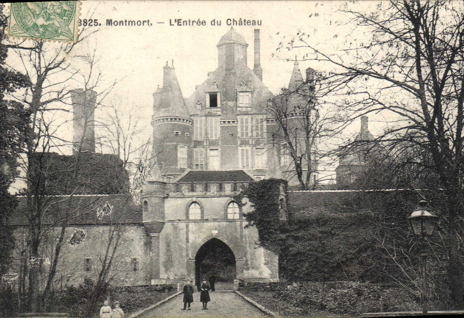 CPA Montmort L'Entree du Chateau 