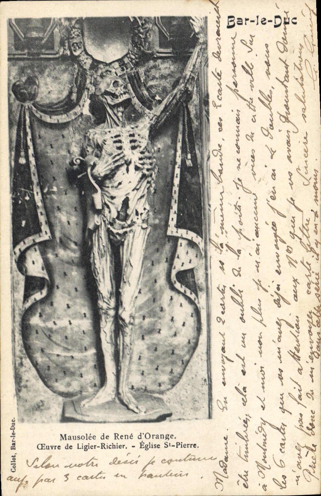 CPA Bar le Duc Mausolee de Rene d'Orange Oeuvre de Lihier Richier Eglise St Pierre Squelette