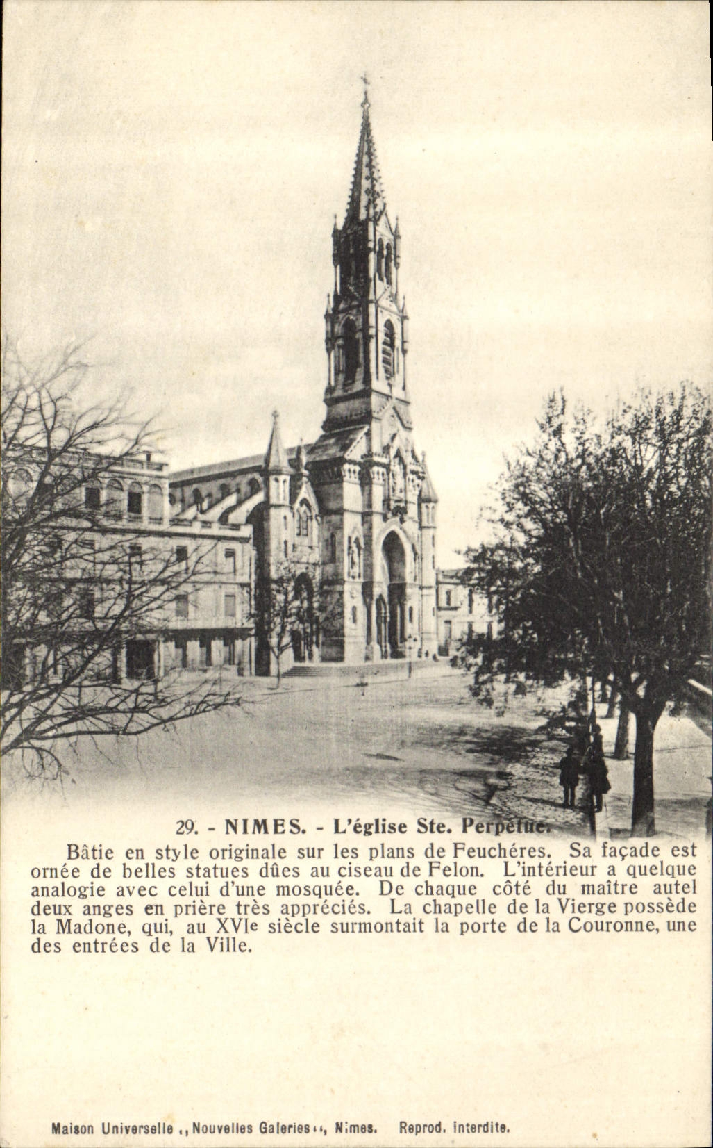 CPA Nimes L'Eglise Ste Perpetue 
