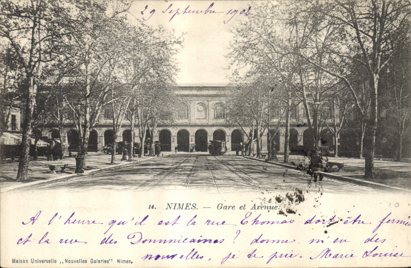 CPA Nimes Gare et Avenue 