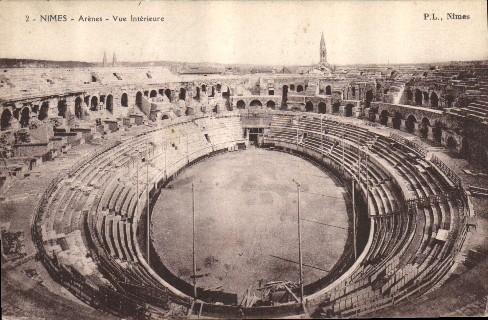 CPA Nimes Arenes Vue Interieure 