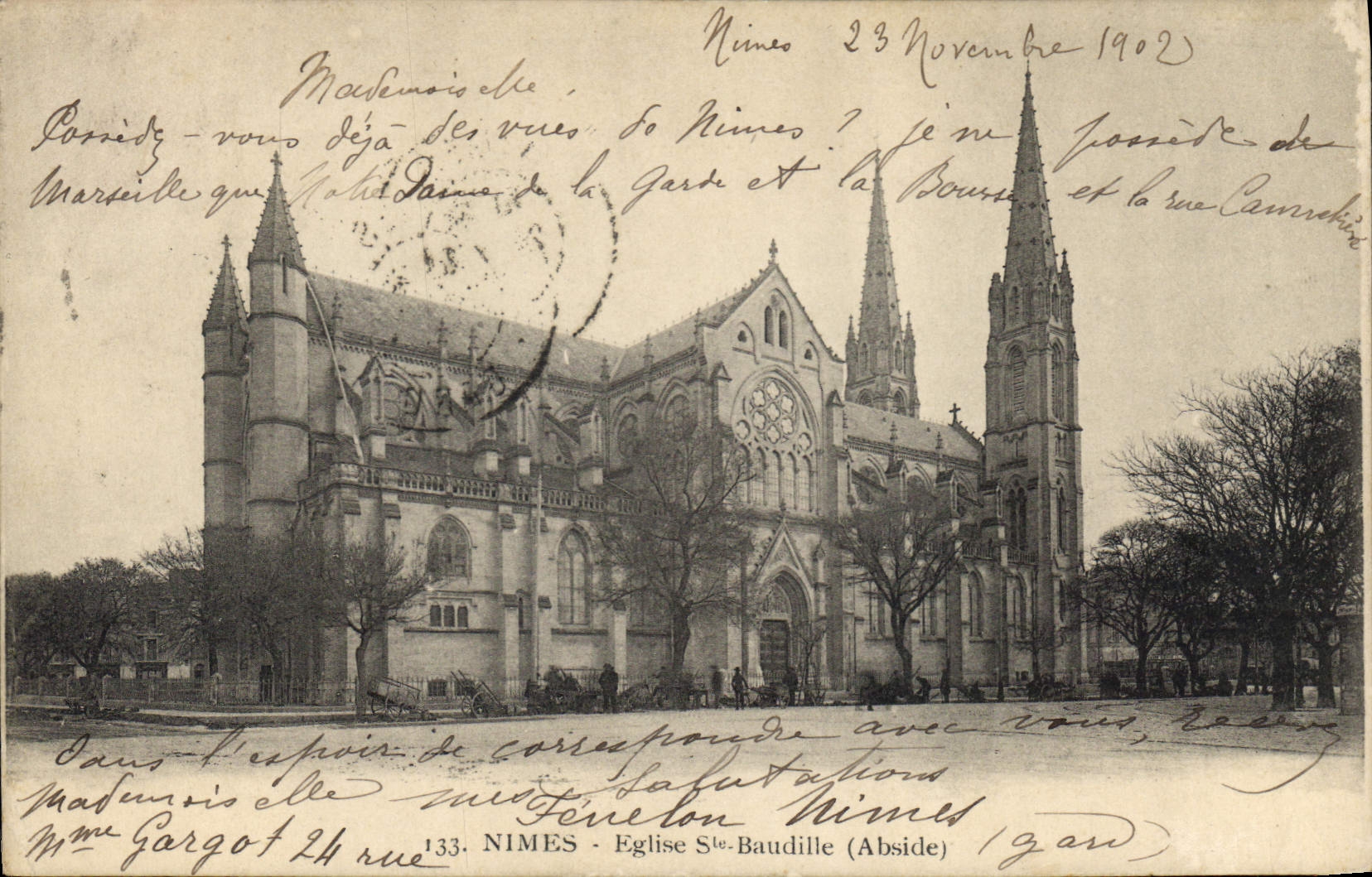 CPA Nimes Eglise Ste Baudille Abside 