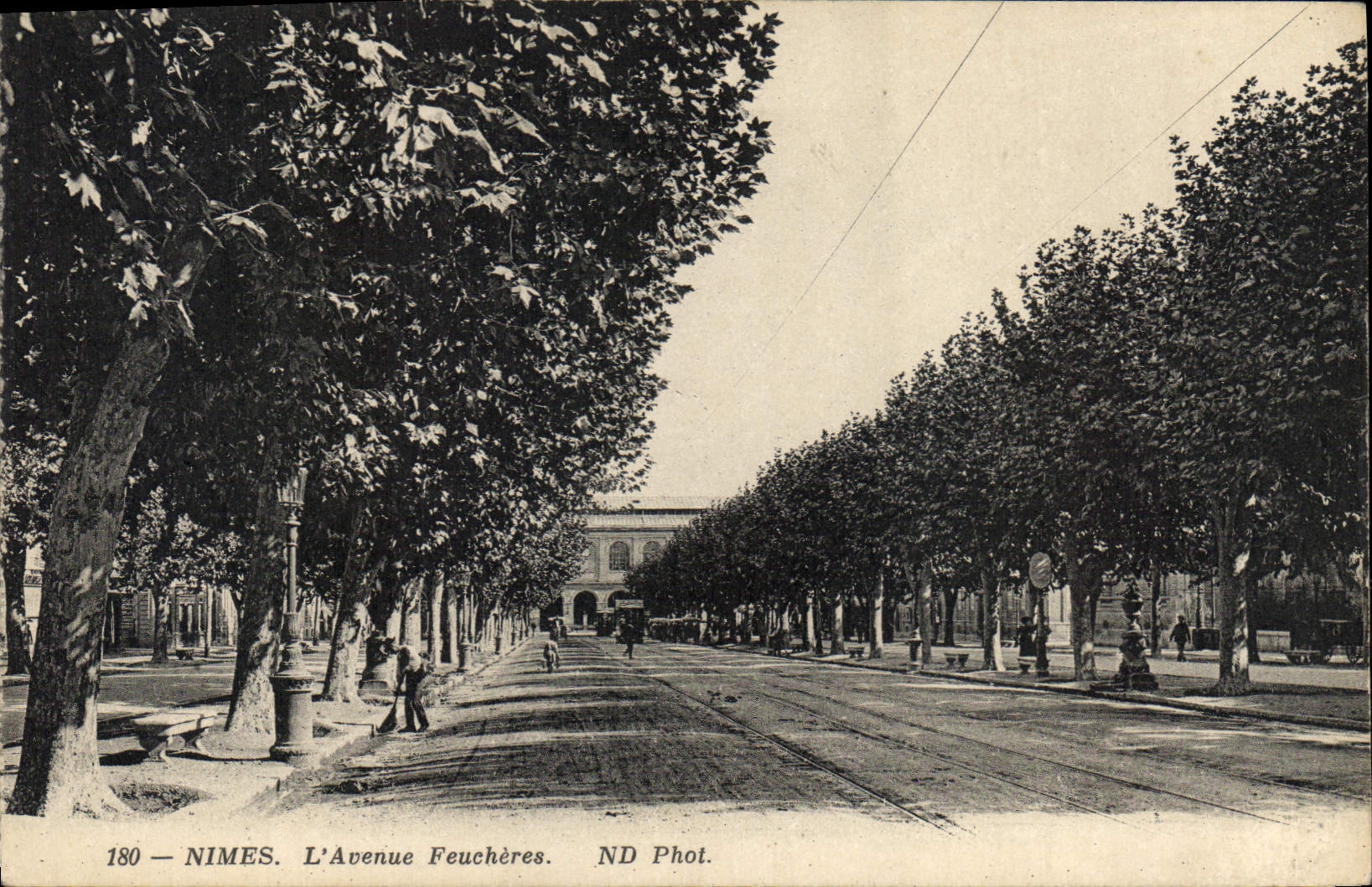 CPA Nimes L'Avenue Feucheres 