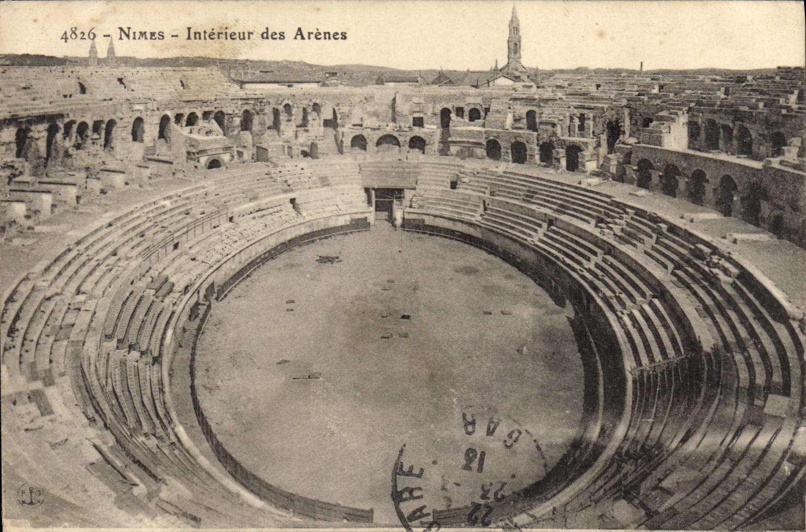 CPA Nimes Interieur des Arenes 